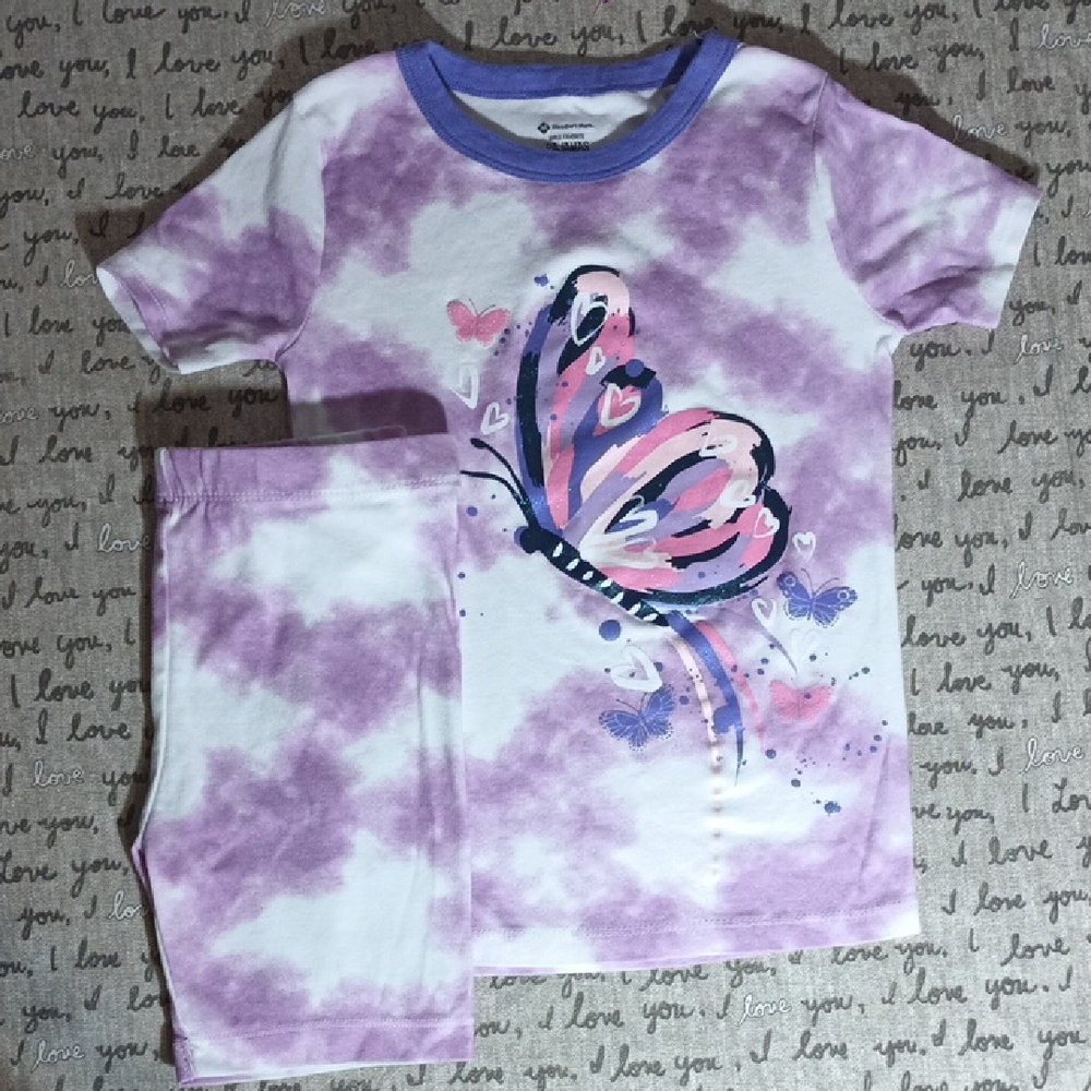 Purple Butterfly Pajama Set